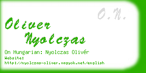 oliver nyolczas business card